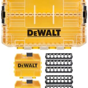 DeWalt toughcase+ serie - gereedschapskoffer - middelgroot - transparante deksel